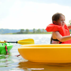 Kids in Corcl canoes.