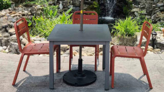 35 lb Umbrella Base with 10 in Stem – Black – lifestyle – gallery