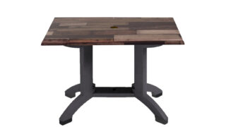 Atlanta 48 x 32 Table – Shiplap with charcoal frame – front – gallery