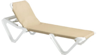 Nautical Chaise Lounge – Khaki and White – product – gallery