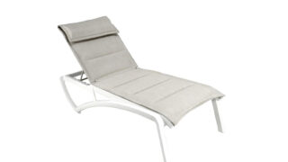 Sunset Comfort Chaise Lounge – Beige and Glacier White – front – gallery